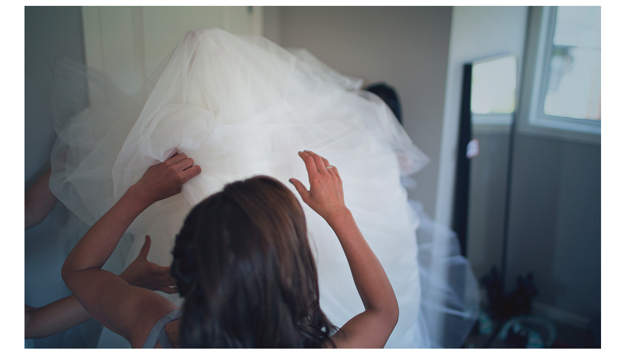 Dressing the bride